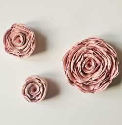 Handmade Ceramic Rose, Melon Peach Floral Wall Art, UK Made - thumbnail 1