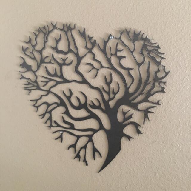 Metal Art Wall Hanging Tree Heart Heart Tree Of Life Metal