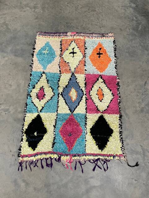 Boucherouite Rug/Runner - Approximately 179x114cms - image 1