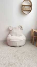 Bear Bean Bag Chair, Polyester Teddy Cloth, Kids Playroom Decor - thumbnail 1