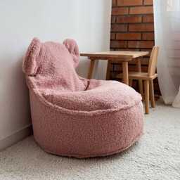 Bear Bean Bag Chair, Polyester Teddy Cloth, Kids Playroom Decor - thumbnail 4