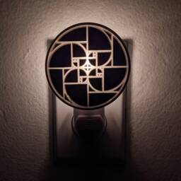 Golden Spiral Bronze Mirror Acrylic Night Light - thumbnail 1