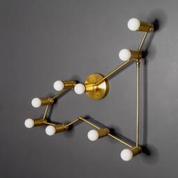 Capricorn Zodiac 9 Light Modern Industrial Vanity Mid Century Bathroom - thumbnail 2