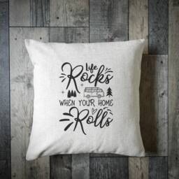 Life Rocks When Your Van Rolls Cushion Cover - Vanlife Camper Motorhome - thumbnail 1