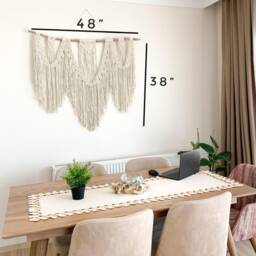 Extra Large Macrame Wall Hanging, Bohemian Decoration, Woven Mural, Housewarming Gift, Headboard - thumbnail 3