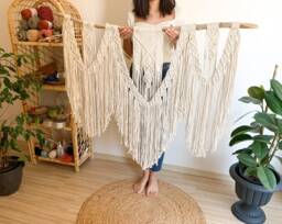 Extra Large Macrame Wall Hanging, Bohemian Decoration, Woven Mural, Housewarming Gift, Headboard
