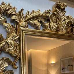 Huge Antique Gold Free Standing Mirror French Gabriella 107cm X 197cm Leaner Ornate - thumbnail 2