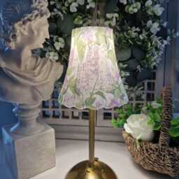 Cordless Touch Lamp. Beautiful Purple Wisteria & Floral Design Decoupaged Usb Rechargeable Table Lamp.cordless Four Stand Colours - thumbnail 2