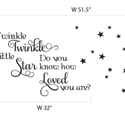 Quote Twinkle Little Star Decal Decals For Walls Little Girl Nursery Room Wall Stickers Bedrooms Kids Art -Girls Di 002 - thumbnail 3