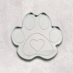 Personalized Dog Paw Print Acrylic Mirror Wall Art - thumbnail 4