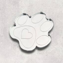 Personalized Dog Paw Print Acrylic Mirror Wall Art - thumbnail 3
