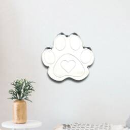 Personalized Dog Paw Print Acrylic Mirror Wall Art - thumbnail 2