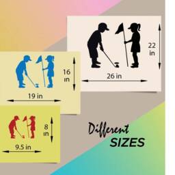 In-Style Decals Wall Vinyl Decal Home Decor Art Sticker Cute Boy Girl Playing Golf Sports Golfer Player Kids Nursery Room Design 2312 - thumbnail 2