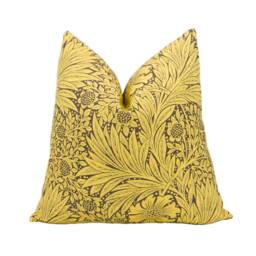 William Morris - Ben Pentreath Marigold Summer Yellow/Chocolate Stunning Designer Cushion Cover Throw Pillow Home Decor - thumbnail 1