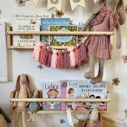 Tassel Garland - Custom Nursery Decor Bunting Wall Hanging Boho Yarn Pink Shelf - thumbnail 3