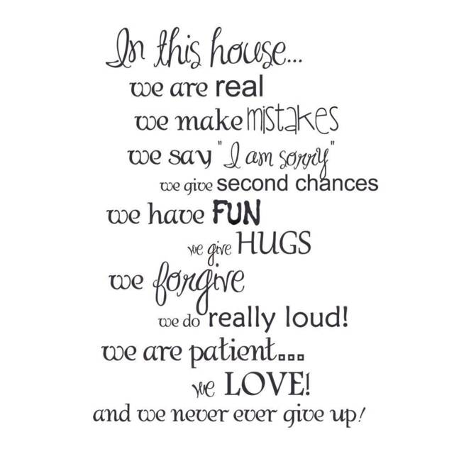 In This House Wall Decal Family Rules Quote Sticker For Living Room, Kitchen, Hallway, Lounge - 178 - image 1
