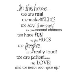 In This House Wall Decal Family Rules Quote Sticker For Living Room, Kitchen, Hallway, Lounge - 178 - thumbnail 1