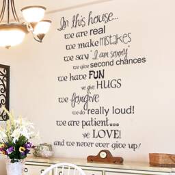In This House Wall Decal Family Rules Quote Sticker For Living Room, Kitchen, Hallway, Lounge - 178 - thumbnail 3