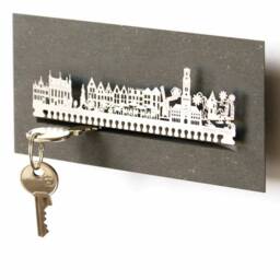 Bruges Skyline Key Rack - Steel Silhouette, Travel Souvenir