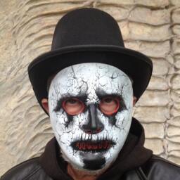 Zombie Face Mask, Halloween Masquerade Costume, Cylinder Demon Mask - thumbnail 3