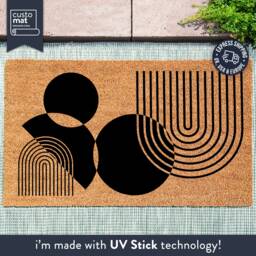 Mid Century Modern Home Rug - Welcome Doormat Midcentury Housewarming Gift New Apartment - thumbnail 1