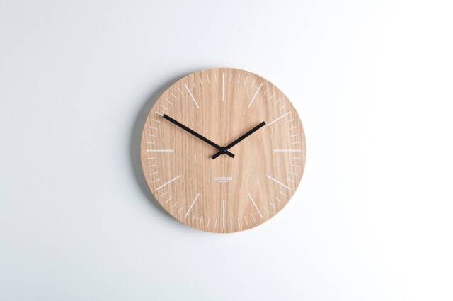 Wooden Wall Clock - Modern Minimal Design Home Decor Natural Wood- Large Handmade Silent Movement - image 1