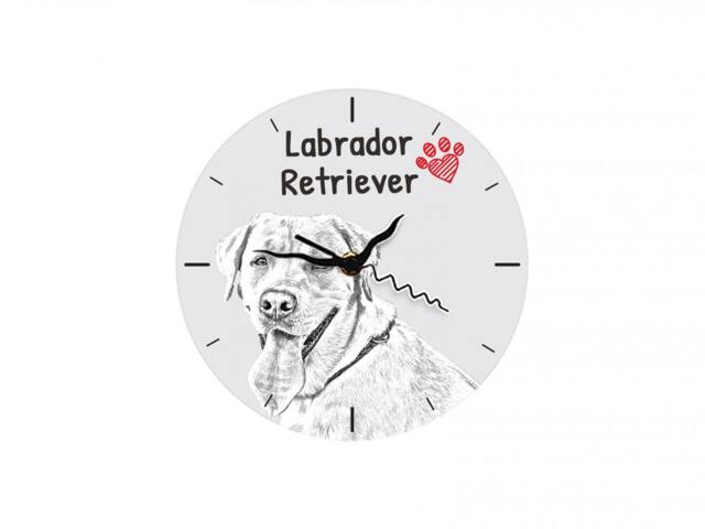 Labrador Retriever, Free Standing Mdf Floor Clock With An Image Of A Dog - image 1