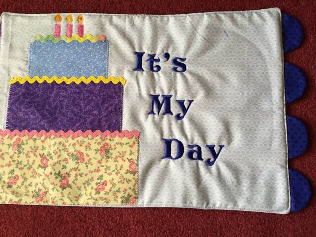 Birthday Party Placemat Table Topper/Birthday Wall Hanging/Birthday Cake Placemat/Celebration Placemat/Candle Placemat/Adult - image 1