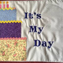 Birthday Party Placemat Table Topper/Birthday Wall Hanging/Birthday Cake Placemat/Celebration Placemat/Candle Placemat/Adult - thumbnail 2