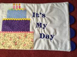 Birthday Party Placemat Table Topper/Birthday Wall Hanging/Birthday Cake Placemat/Celebration Placemat/Candle Placemat/Adult - thumbnail 1