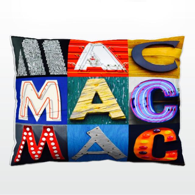 Personalized Pillow Featuring Mac in Photos Of Sign Letters Custom Couch Cushions Colorful Pillows Photo Pillow Sofa Pillows