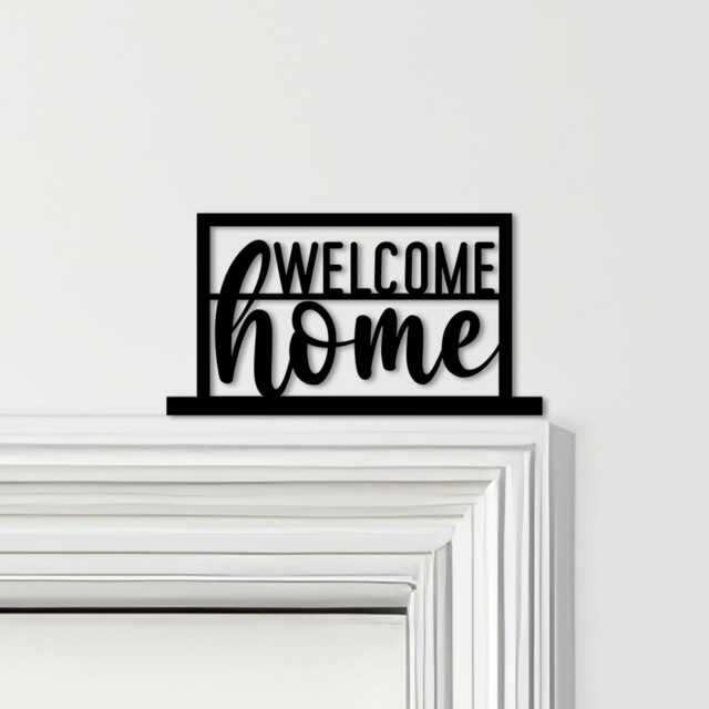 Door Topper Welcome Home Lettering Various Colours Top Of Decorative Sign - Novelty Wall Decor, Frame Art, Art - image 1