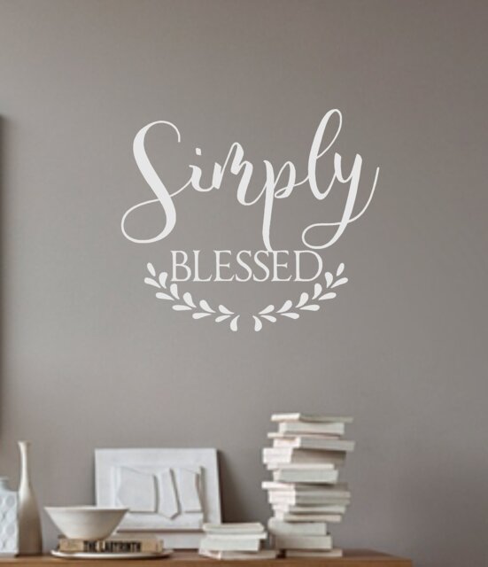 Simply Blessed #2-Vinyl Wall Decal-Vinyl Quotes-Farmhouse Decor - image 1