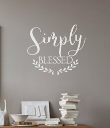 Simply Blessed #2-Vinyl Wall Decal-Vinyl Quotes-Farmhouse Decor - thumbnail 1