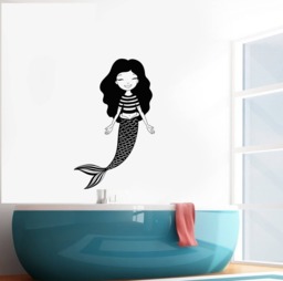 Little Mermaid Vinyl Wall Decal Bathroom Girl Room Decor Stickers Mural - #2560Di - thumbnail 1