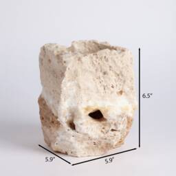 Handmade Travertine Wine Bottle Holder Unique Rack - thumbnail 4