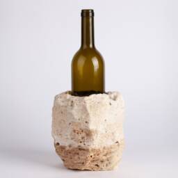 Handmade Travertine Wine Bottle Holder Unique Rack - thumbnail 3