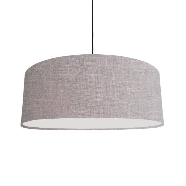 Extra Large Feather Grey Lampshade in Linen With Diffuser, Ceiling Lightshade - image 1