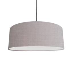 Extra Large Feather Grey Lampshade in Linen With Diffuser, Ceiling Lightshade