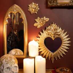 Rose Set Wall Plaques - Gothic Gallery Gap Fillers Small The Blackened Teeth Home Decor Homeware - thumbnail 2