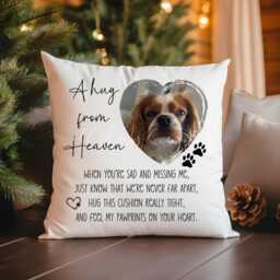 Personalised Pet Memorial Cushion - Dog Cat Photo Keepsake - thumbnail 1