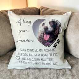 Personalised Pet Memorial Cushion - Dog Cat Photo Keepsake - thumbnail 2