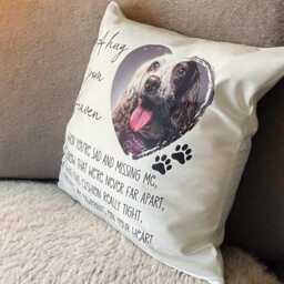 Personalised Pet Memorial Cushion - Dog Cat Photo Keepsake - thumbnail 3