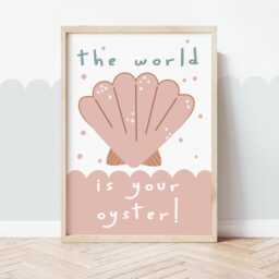 Personalised Mermaid Gallery Wall Set in Pastel Of 6 Prints, Nursery Print, Sea Decor, Teen Girl Bedroom Decor - thumbnail 3