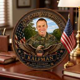 Personalized Veteran Wooden Sign, Custom Army Photo Plaque, Military Honor Wall Decor, U.s. Service Keepsake Gift - thumbnail 2