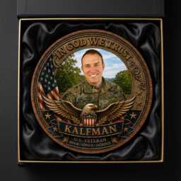 Personalized Veteran Wooden Sign, Custom Army Photo Plaque, Military Honor Wall Decor, U.s. Service Keepsake Gift - thumbnail 4