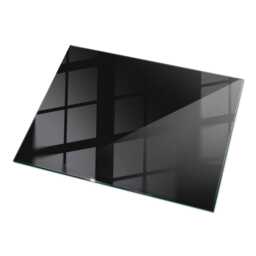 Smooth Black Color Glass Table Top, Durable Tempered Tabletop, Cover - thumbnail 2
