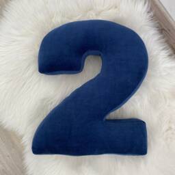 Velour Number Pillow Personalized Cotton Decor - thumbnail 2