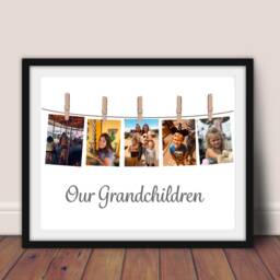 Personalized Photo Clothesline Print - Custom Anniversary Gift For Couples - thumbnail 2