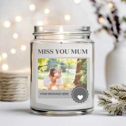 Miss You Mum Candle Label L Printable Sticker Merry Christmas Labels Large Gift